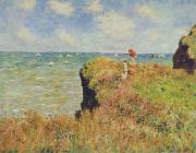 Claude Monet Walk on the Cliff at Pourville oil painting